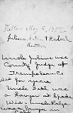 Elva Dooley wrote on the back of the photo:"Uncle Julius was County Judge at Trempealeau Wisconsin for years.  Uncle Seth was a Lawyer at Sparta, Wisconsin.  Uncle Ralza was a lawyer in California." I found that he and family went to Hood River, Oregon, where he died, in 1920, at the home of his son.